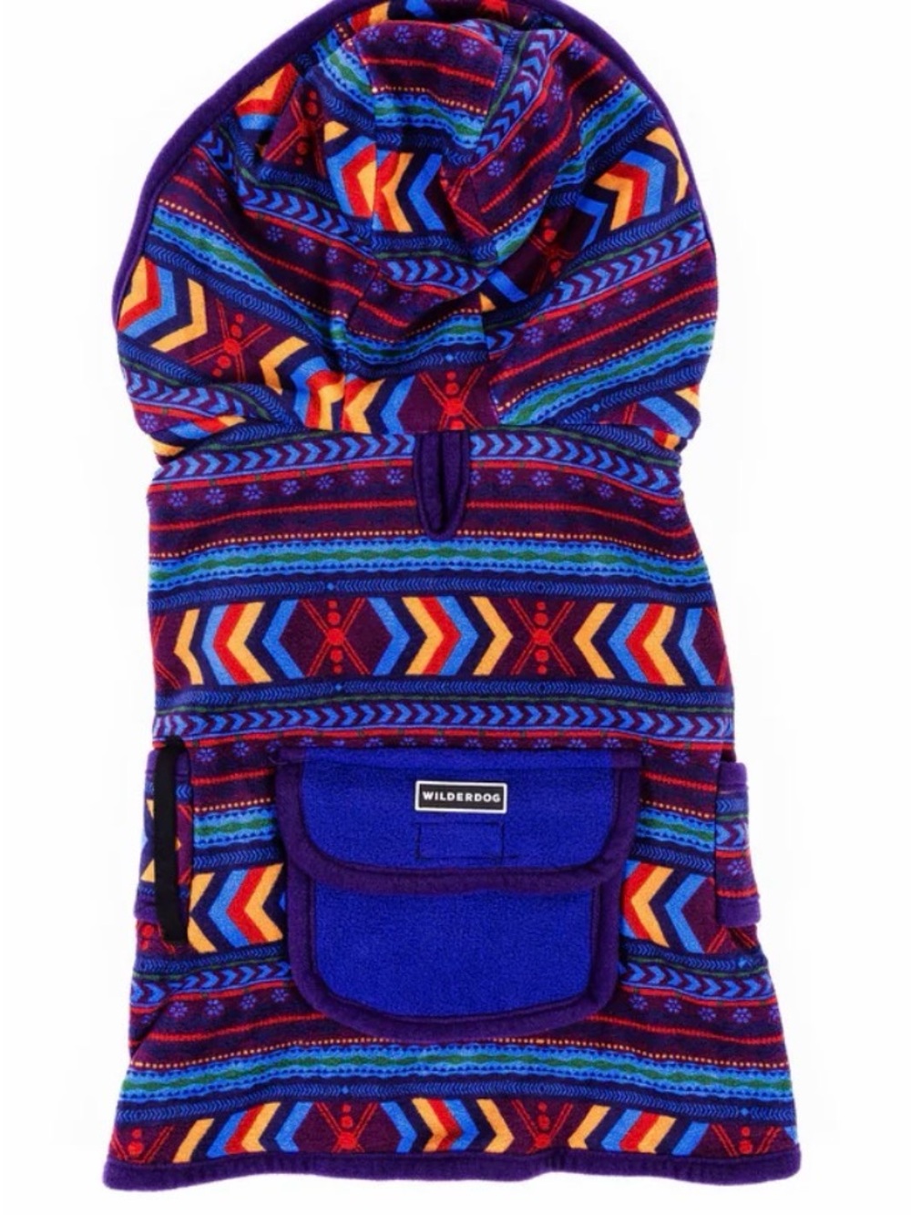Wilderdog Purple Tribal Hooded Dog Coat with Pocket